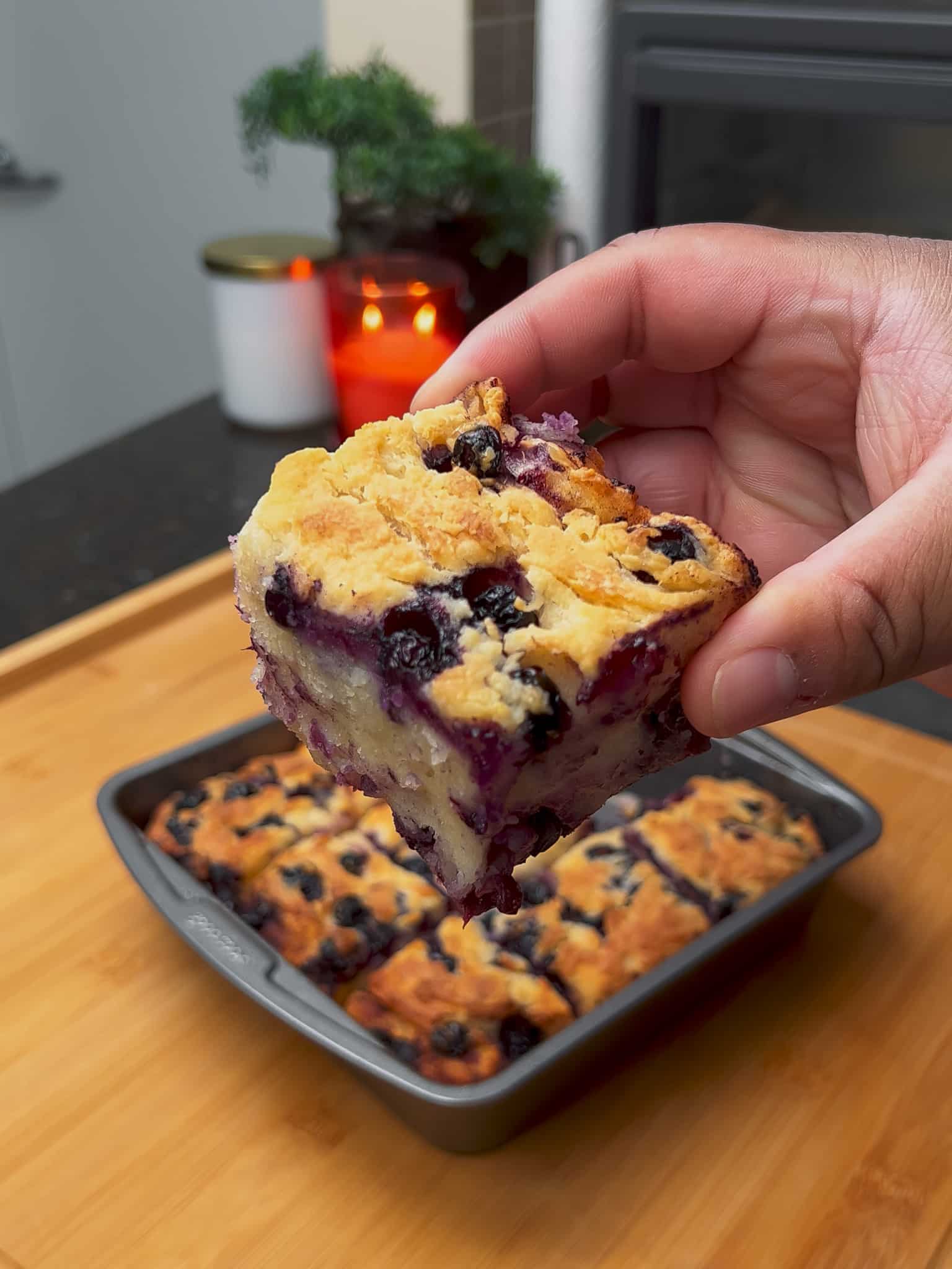 Air Fryer Blueberry Butter Swim Biscuits